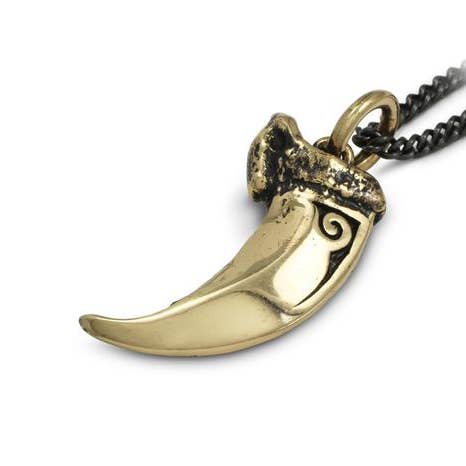 Wolf Claw Necklace - Bronze for wholesale by Lost Apostle