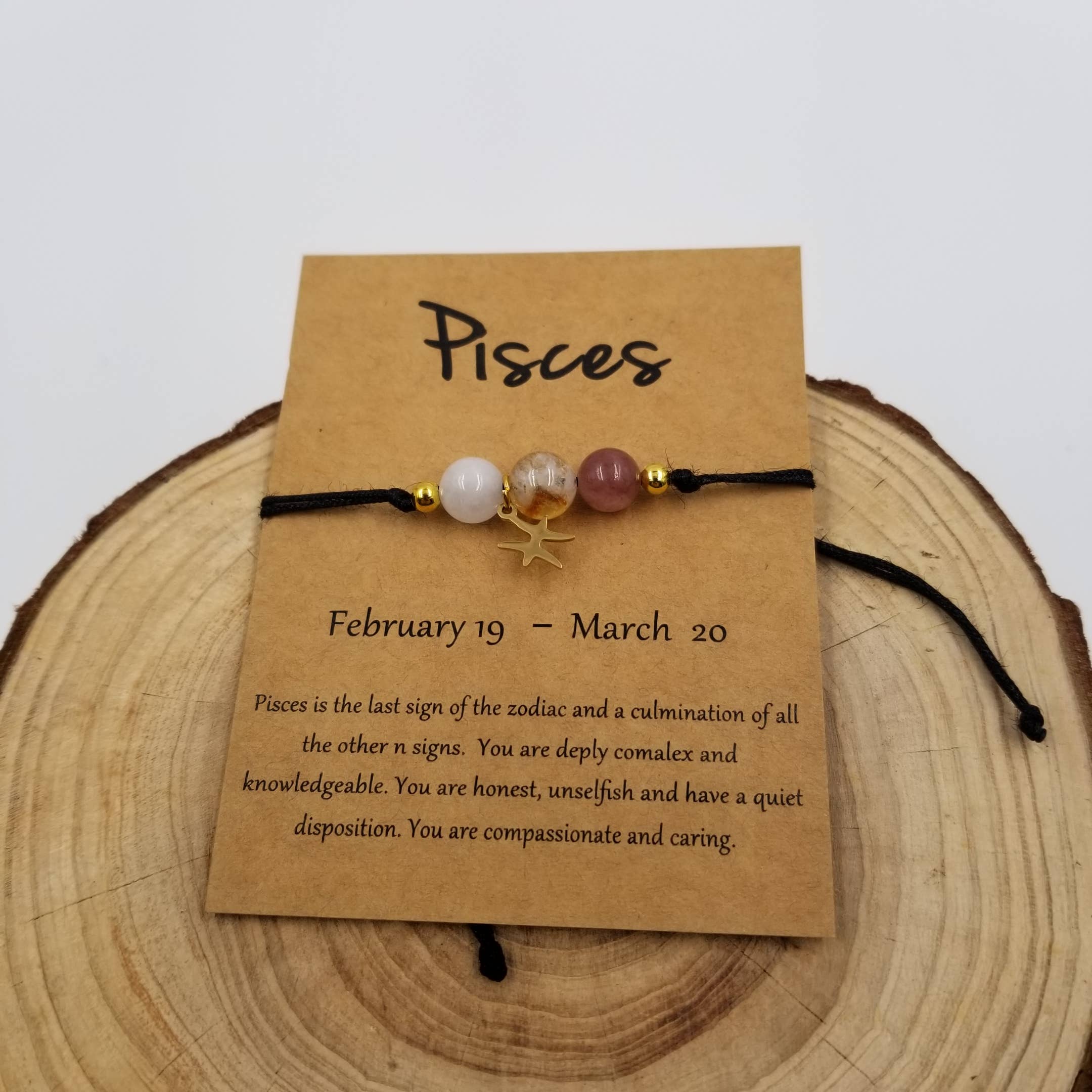 CHAKRA JEWELRY - Wholesale Beaded bracelet - Natural Stone Chakra Bead Constellation Bracelet with Card9