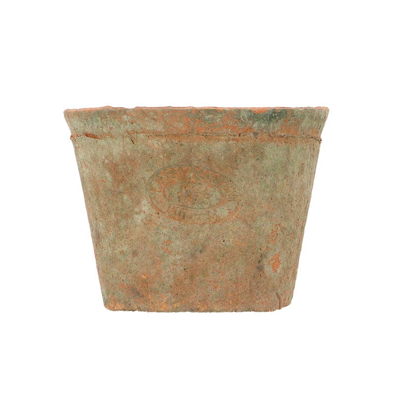 Esschert Design USA - Vente Pot - Pot de fleurs rond en terre cuite vieillie - Petit1