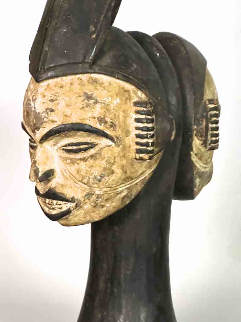 The Niger Bend - Vendita all'ingrosso Scultura - Statua vintage con stemma della danza Igbo Janus Heads | 24" - Nigeria6