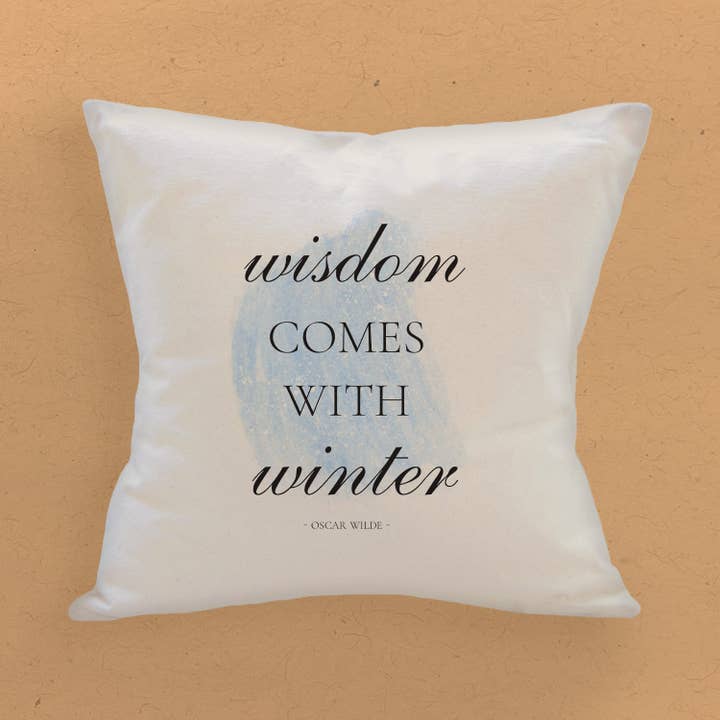 Winter Wisdom - Square Canvas Pillow for wholesale by Boheme Bliss