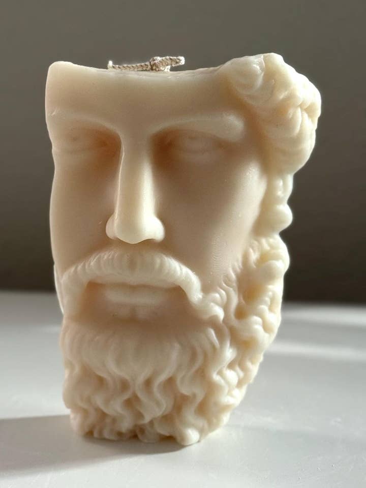 Griekse Man Half Gezicht Michelangelo Kunst Kaars voor wholesale door MikuniCandle