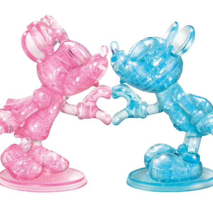Deluxe Lic. Crystal Puzzle-Minnie and Mickey Mouse Heart for wholesale by University Games