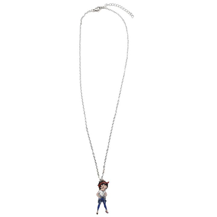 MID-SOUTH PRODUCTS - Wholesale Pendant/Charm Necklace - Betty Boop Necklace - Bandana With Swinging Legs