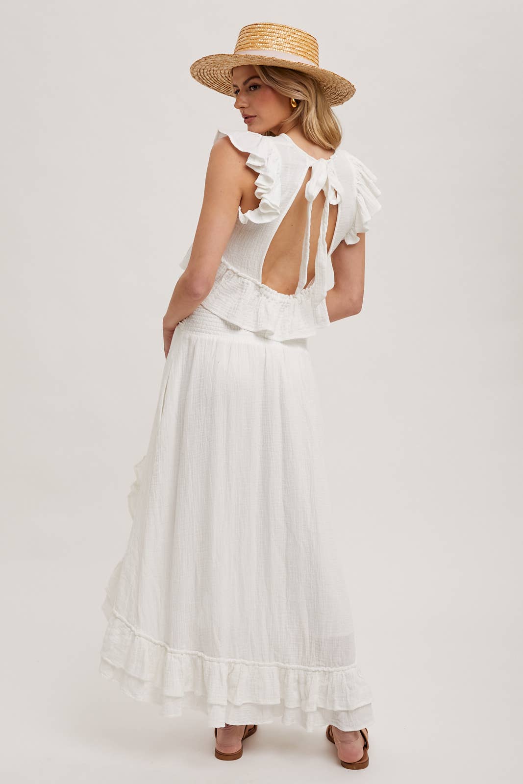 Bluivy – Großhandel Set aus Oberteil und Rock – Damen – MINIROCK-SET MIT CROP TOP UND SEITENSCHLITZ MIT RÜSCHENBESATZ27