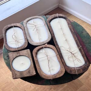 DIY Wooden Dough Bowl Candle Refill Kits
