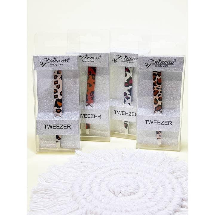 Leopard Print Tweezers for wholesale by Funteze