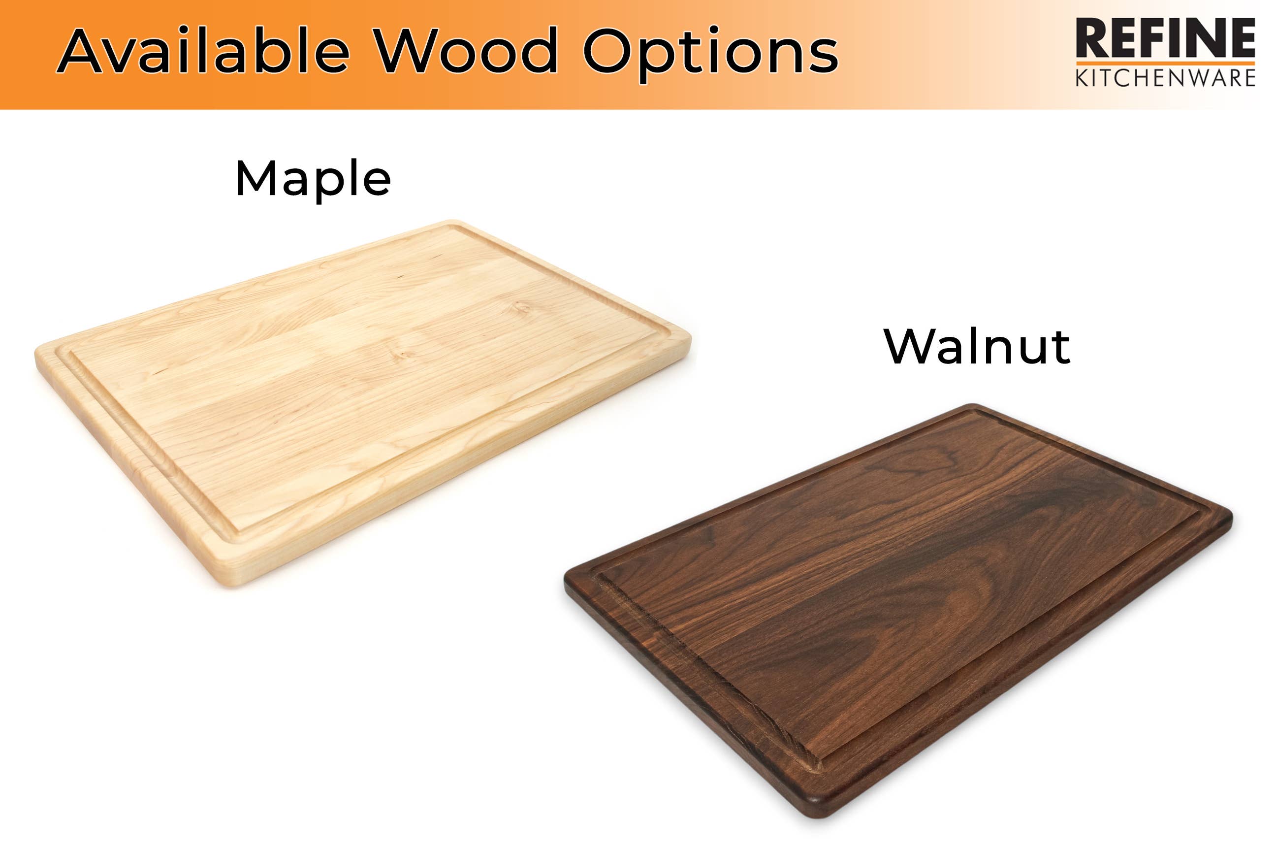 Refine Kitchenware - Wholesale Cutting Board - Large Premium Wood Cutting Board 18x12" With Juice Groove4