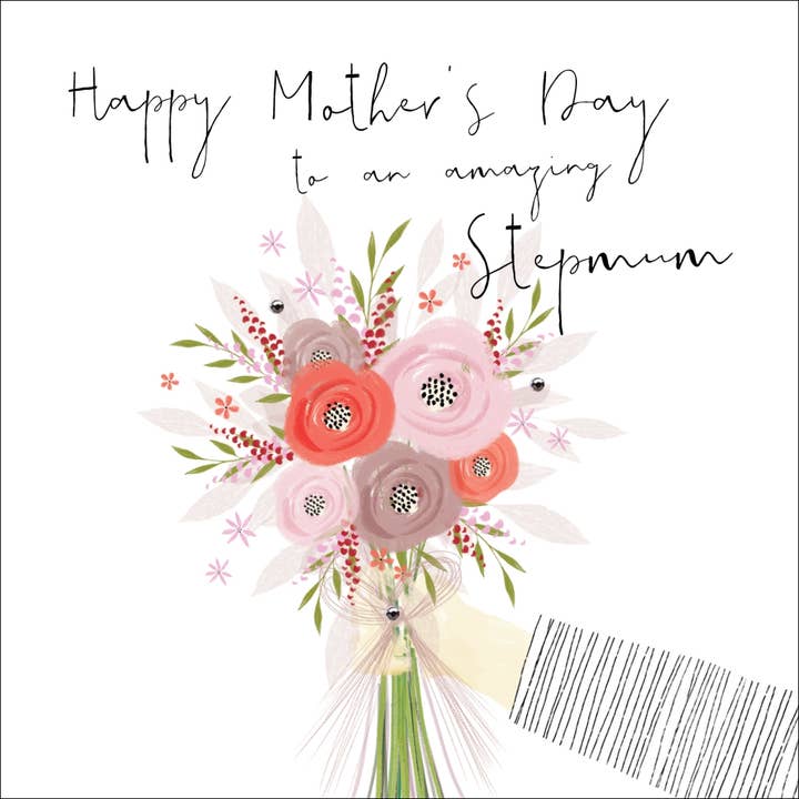Feliz Día de la Madre a una madrastra increíble, hecho a mano para venta al por mayor de The Handcrafted Card Company