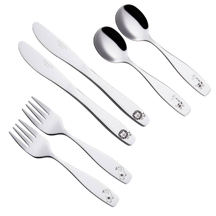 ANNOVA - Wholesale Flatware Set - Kids & Baby - ANNOVA Animals Kids Safe Silverware 6 Pieces Flatware Set Stainless Steel4