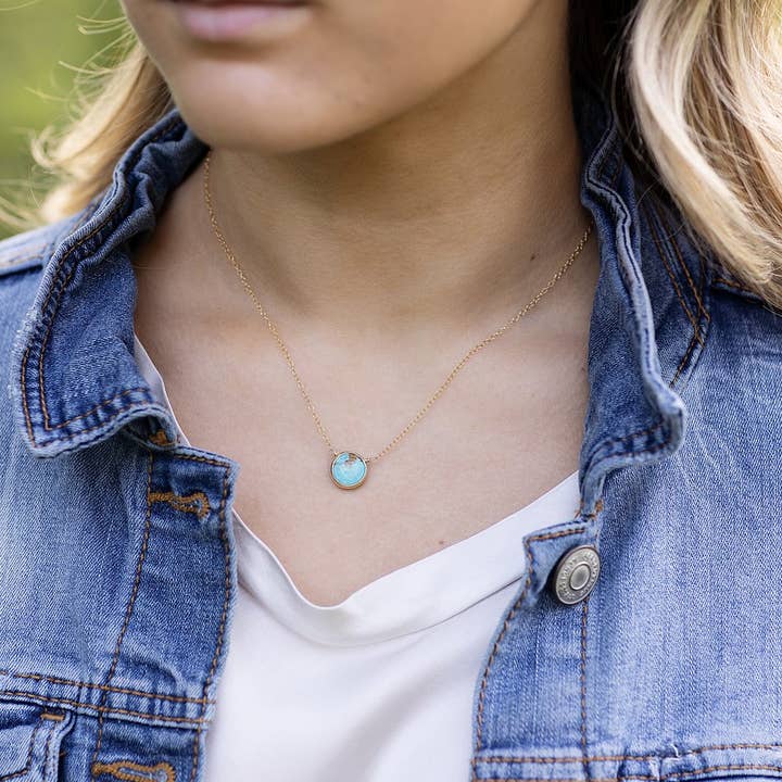 Anne Vaughan Designs Jewelry - Wholesale Pendant/Charm Necklace - Favorites 16-18" Turquoise Simple Necklace