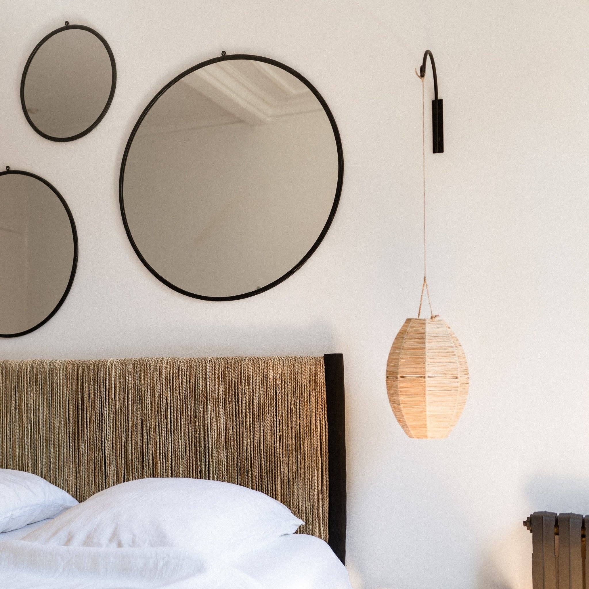 COSYDAR-DECO - Venta al por mayor Ganchos de pared - Soporte de Pared Arco Metal Negro 20cm - Soporte Luminaria Bohemia TEKU2