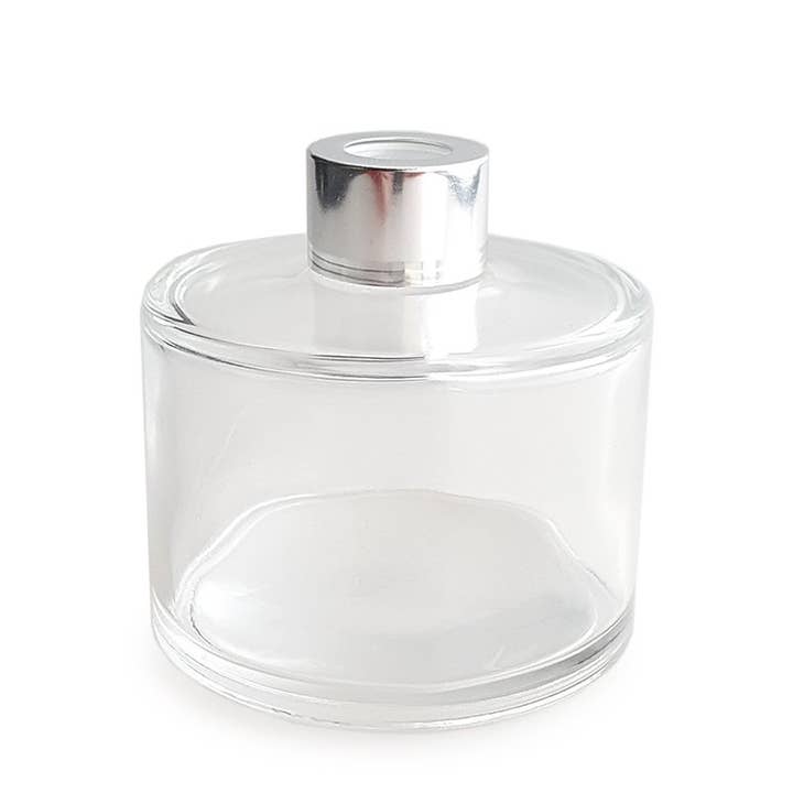 Clear Glass Reed Diffuser Bottle Short for wholesale by Buckley & Phillips Aromatics