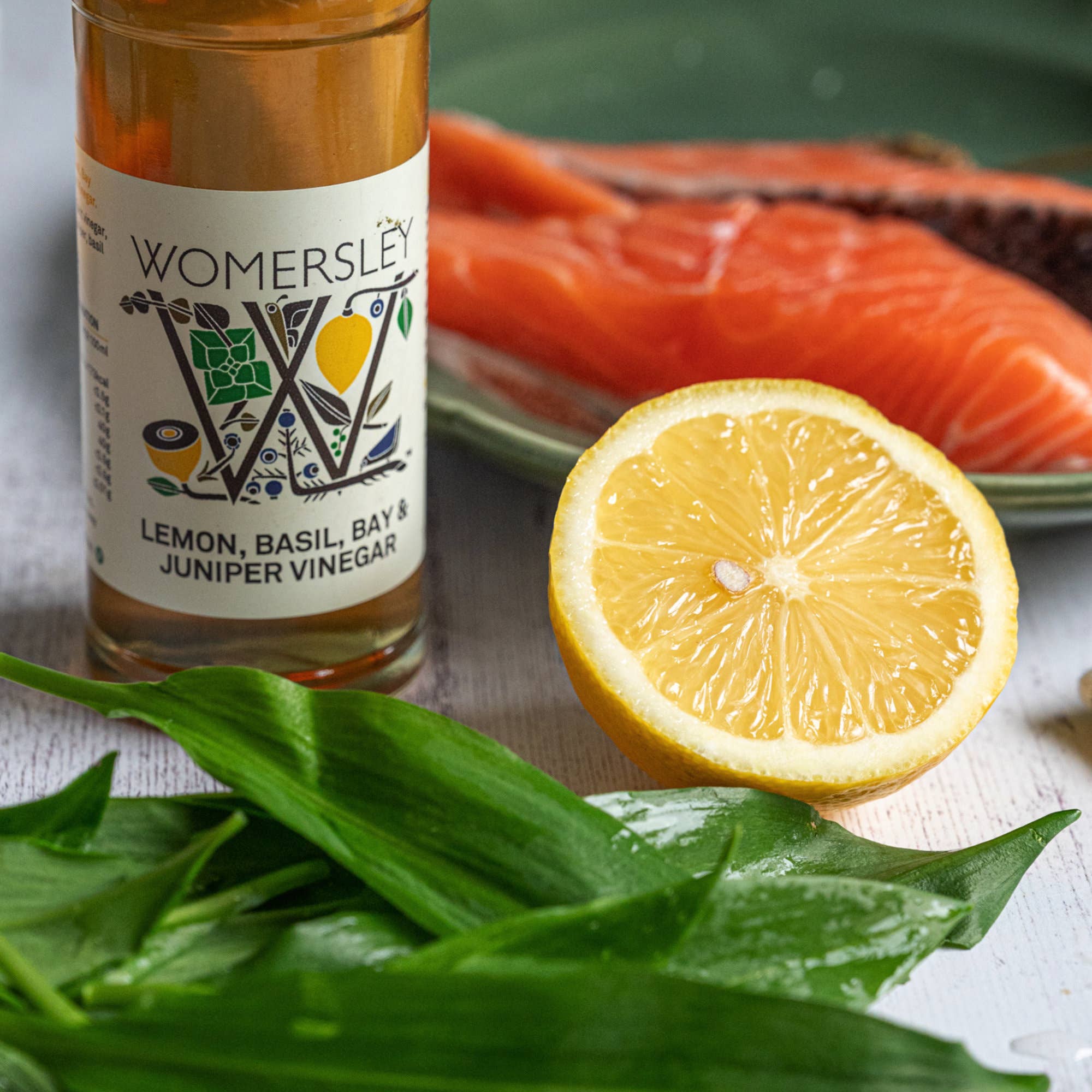 Womersley Foods – wholesale Vinegar – Lemon, Basil, Bay & Juniper Vinegar / Citrus Salad Dressing20