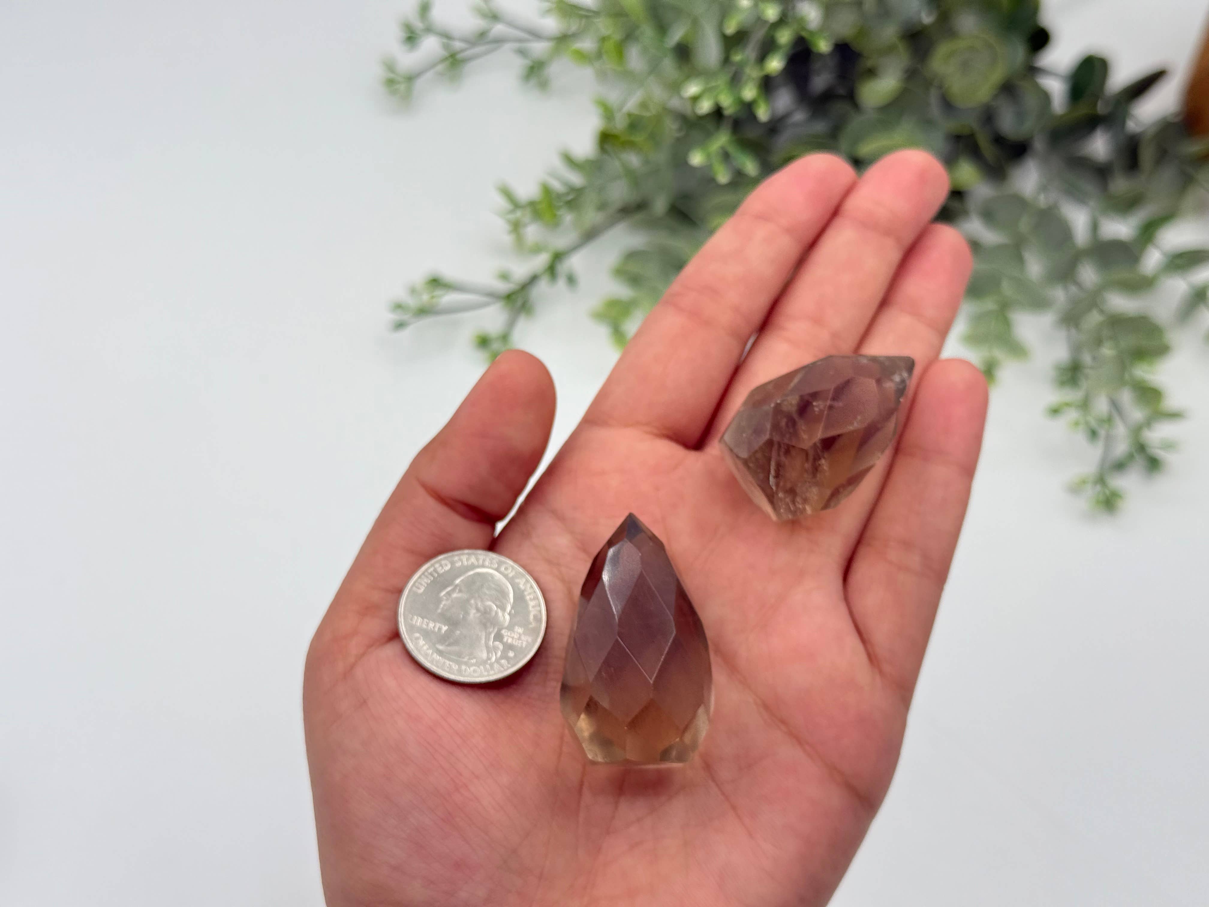 Meraki Gemstones - Wholesale Spiritual stone/crystal - Smoky Quartz Crystal Faceted Pear Shape7