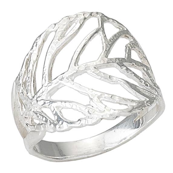 Sterling zilveren open bladring voor wholesale door Tiger Mountain Jewelry