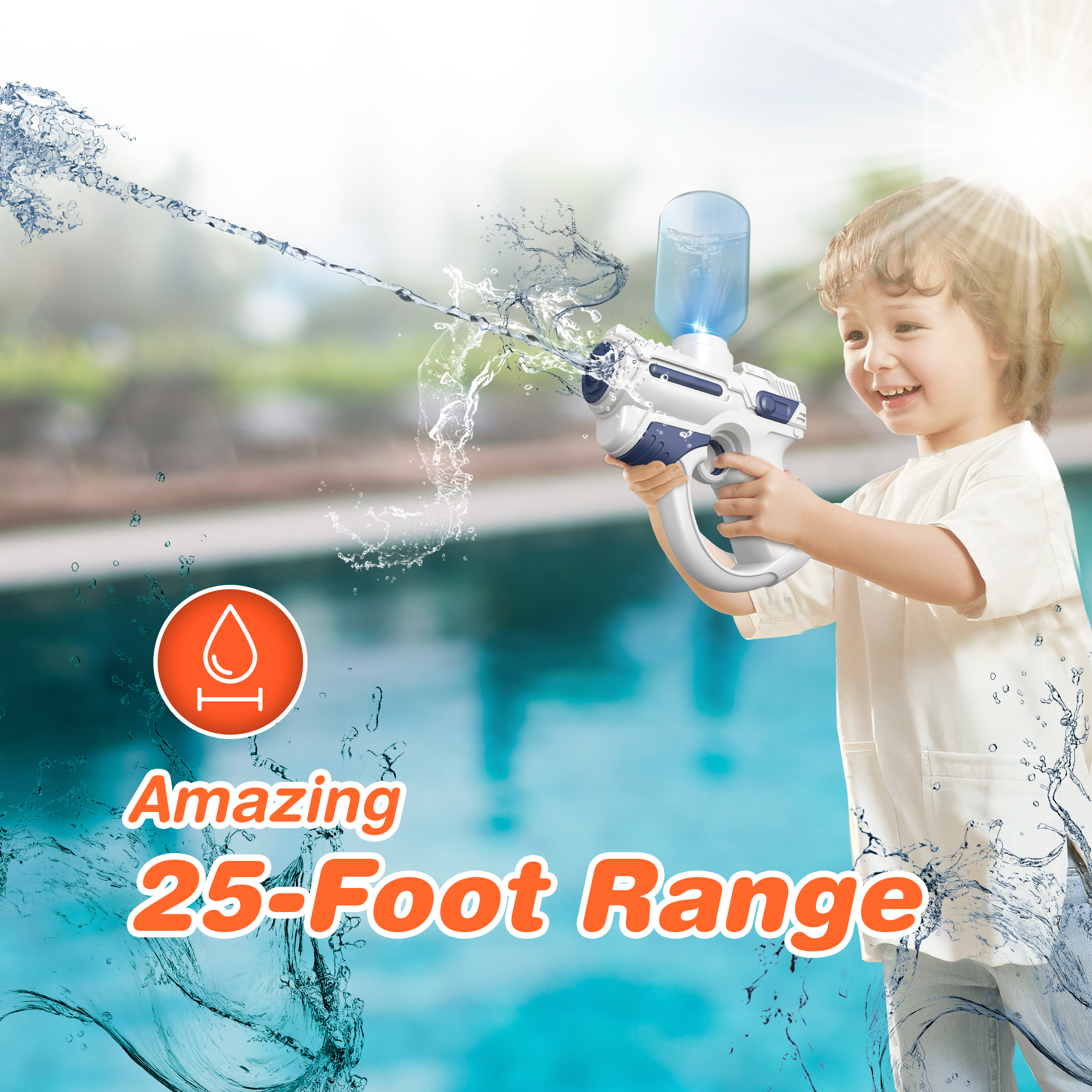 South Beach Bubbles – wholesale Beach/pool toy – Child & baby – Light-Up Electric Water Blaster Two-Pack4