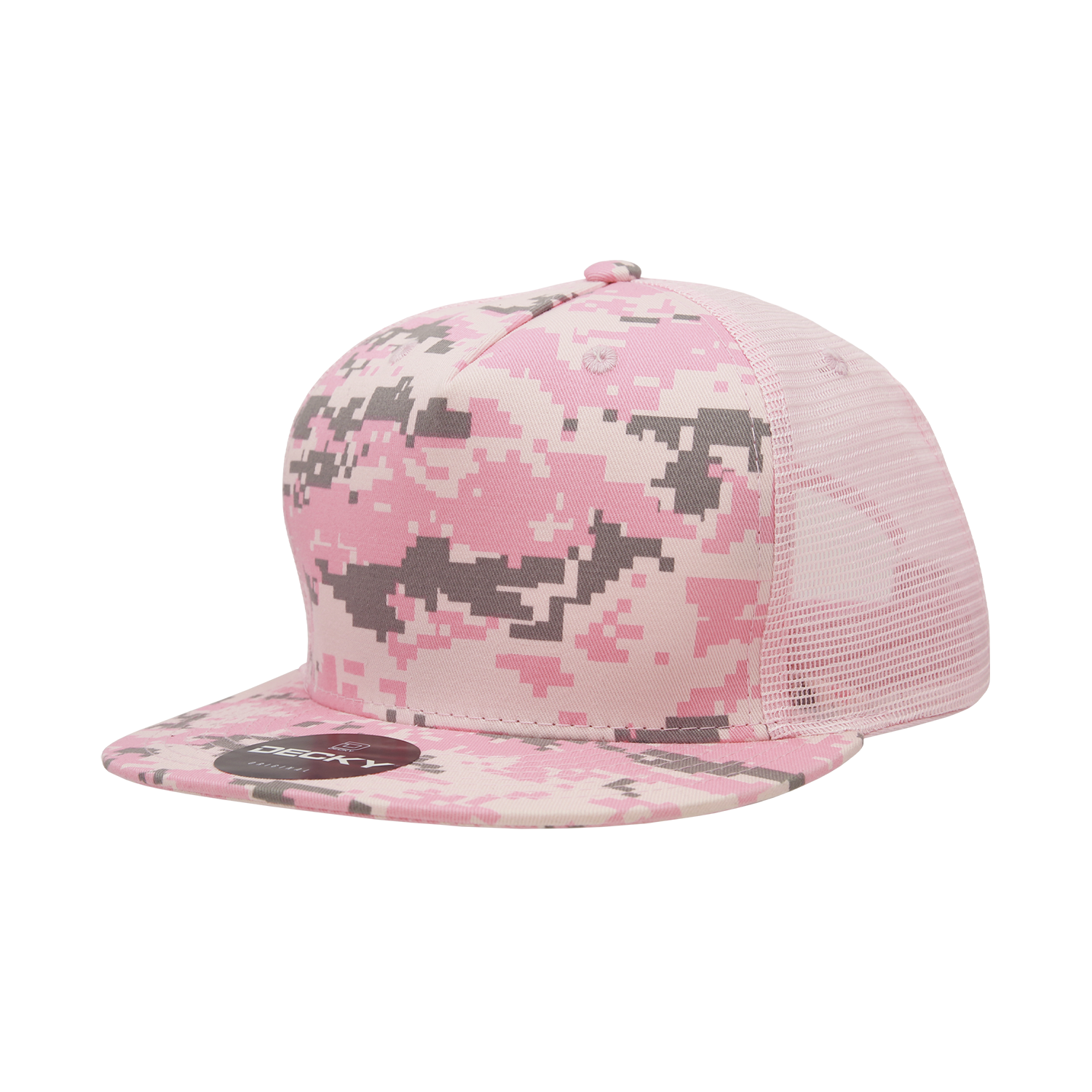 The Park Wholesale - Wholesale Truckerpet - Uniseks - Decky 1040 - Blanco Trucker Snapback-hoeden met 5 panelen - 104064