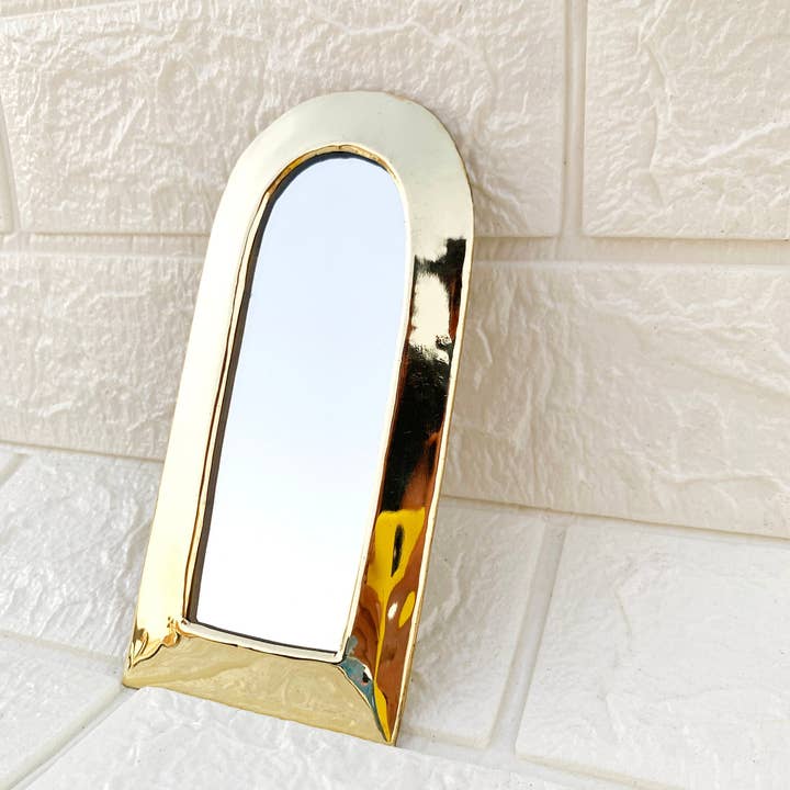 Palmeraies - Vendita all'ingrosso Specchi da parete - Set di 12 specchi marocchini fatti a mano - Specchi decorativi da parete in ottone dorato2