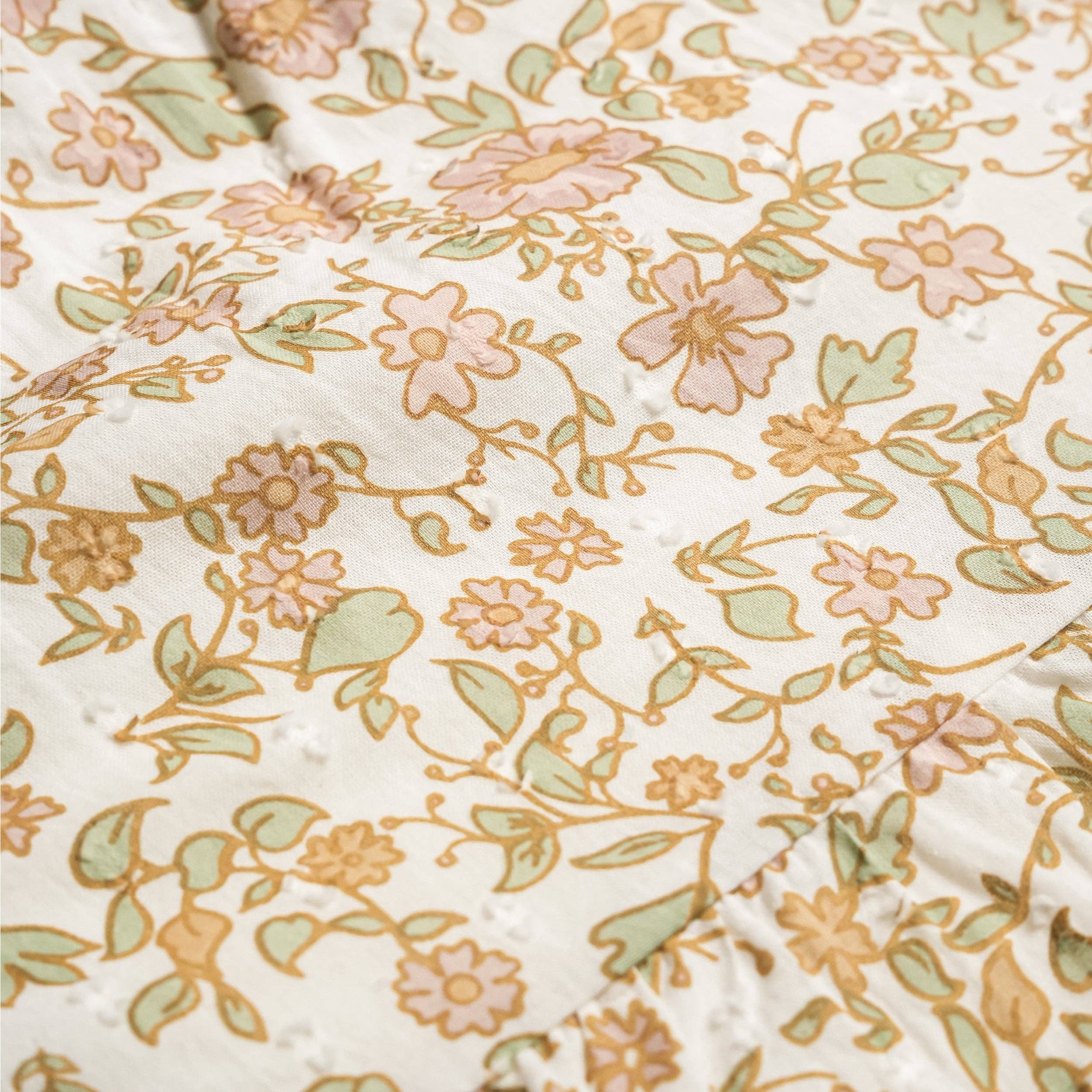 Makemake Organics - Wholesale Dress - Kids - Organic Puff Sleeve Collar Dress - Tuscan Bloom2