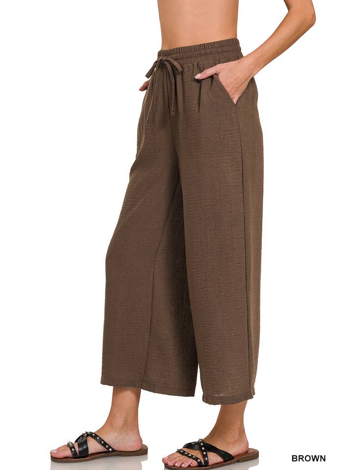 42POPS - Vendita all'ingrosso Pantalone - Donna - ',....Pantaloni Larghi con Elastico in Vita e Tasche