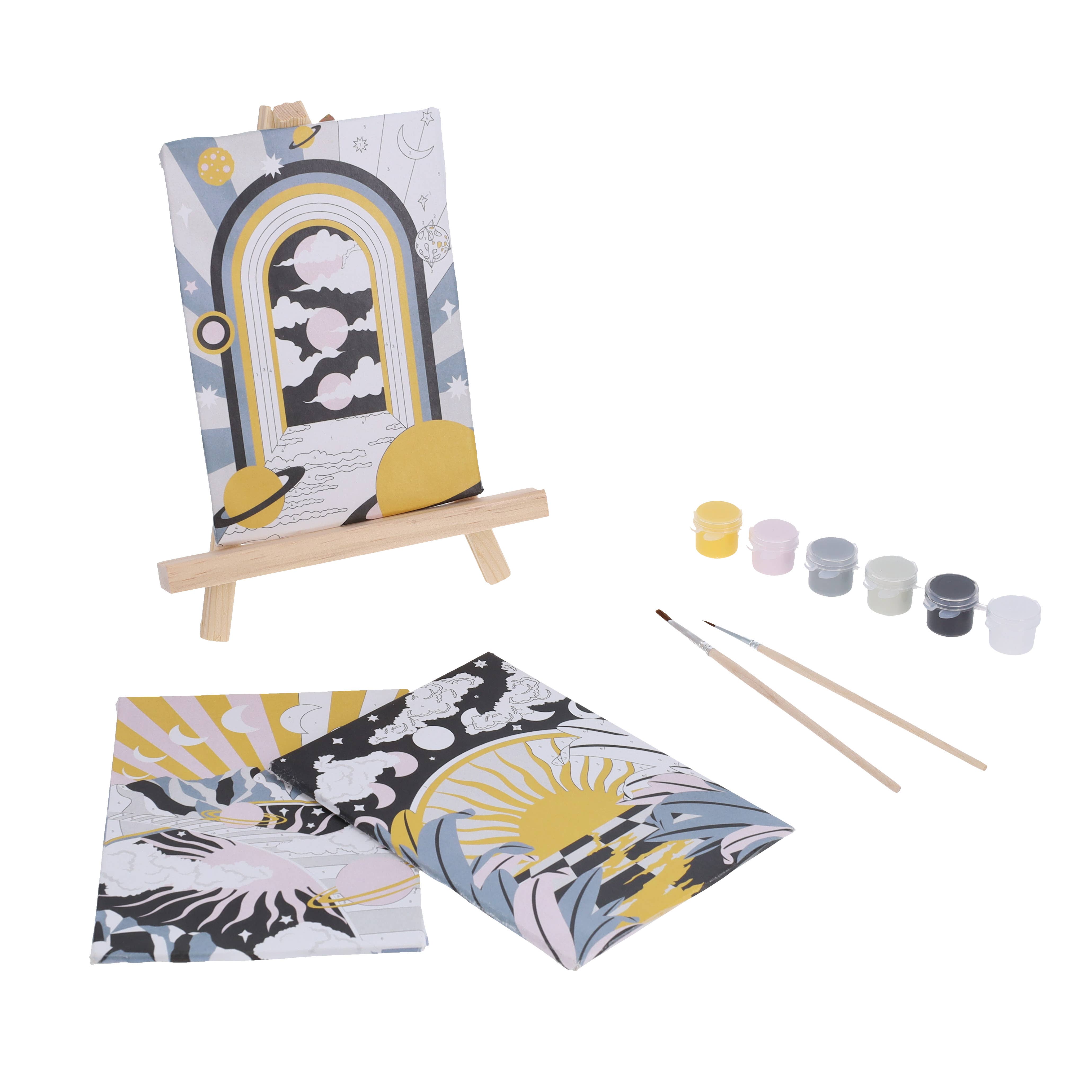Chronicle Books - Wholesale Paint Set - Mindful Crafts: Celestial Paint-by-Number Kit3