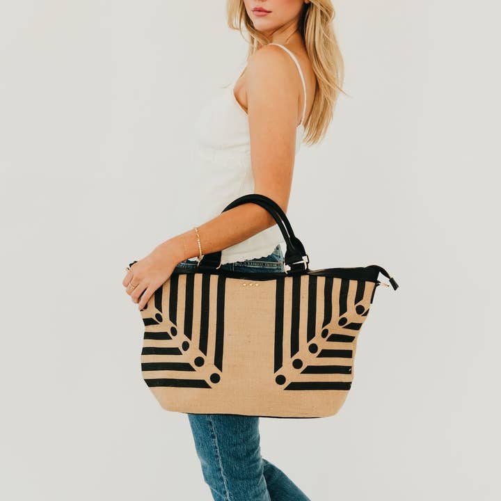 June Jute Tote Bag for wholesale by Pretty Simple