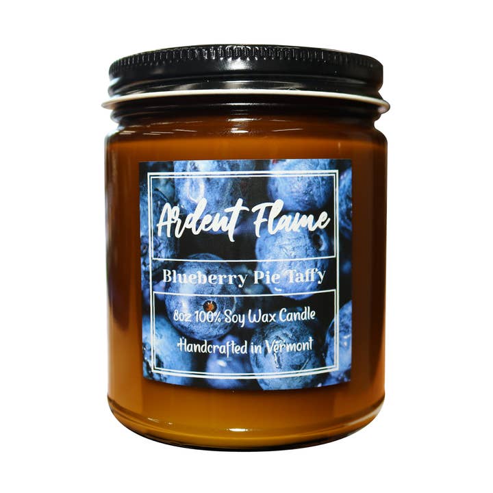 Blueberry Pie Taffy - 100 Percent Soy Candle Hand Poured for wholesale by Ardent Flame Candles-Vermont's Premier Candle Company