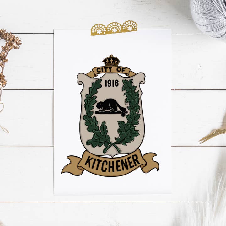 Kitchener Crest Kitchener Waterloo Landmark for wholesale by Made By Maggie