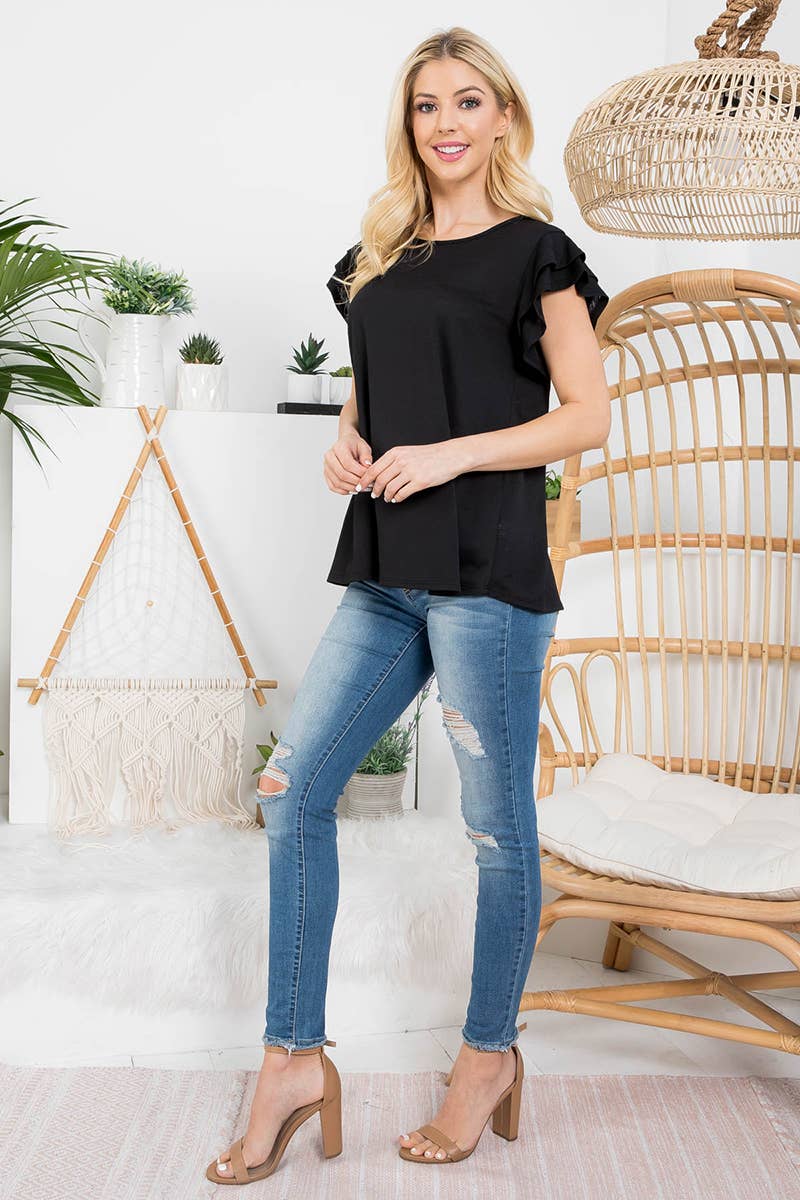 You & Me - Wholesale Tunic - Women's - SALE! PPT20552X-PLUS SIZE LAYERED ROUND NECK TOP25