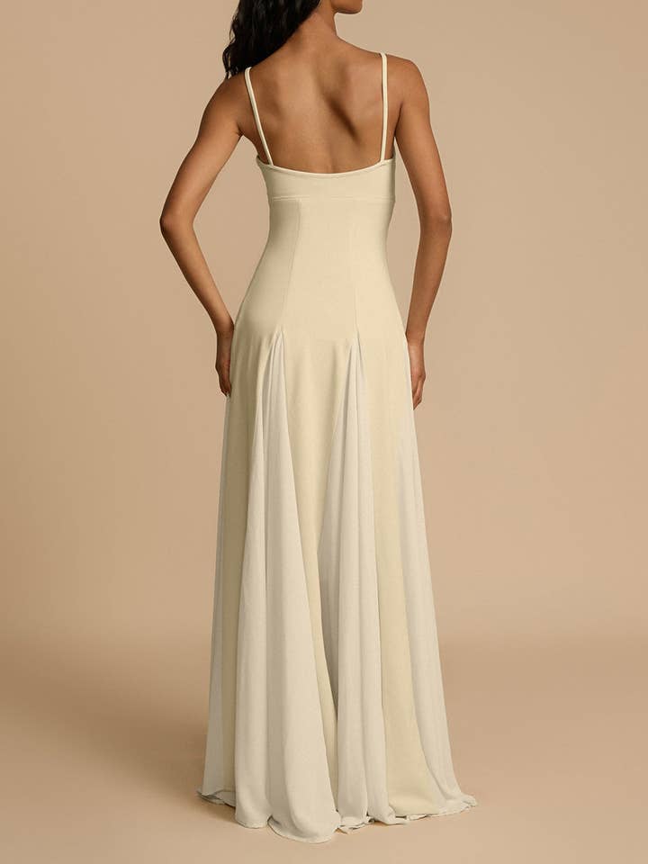 Aria Romance - Wholesale Gown - Women's - Contrast Panel Halter Bodycon Dress2