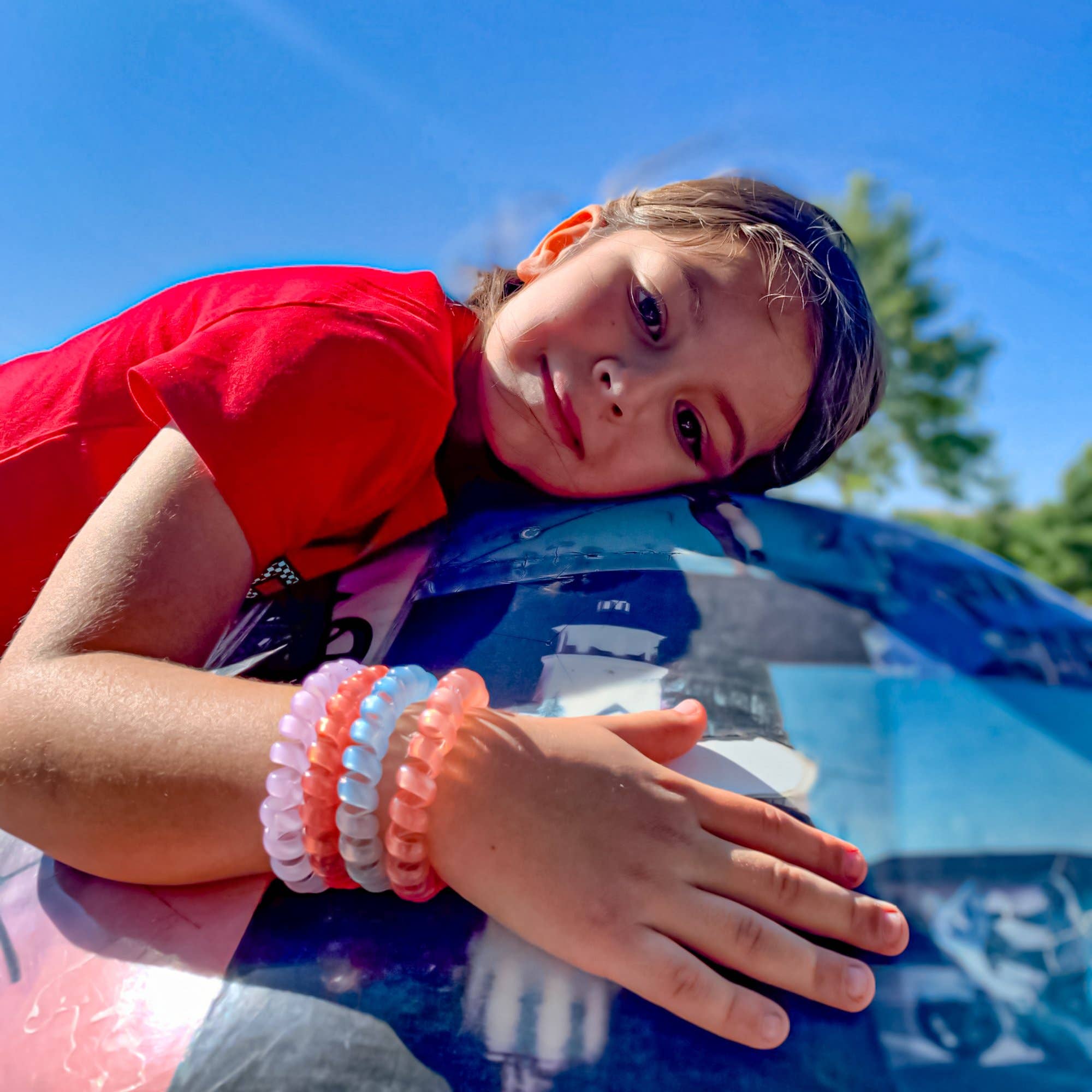 Frog Sac - Wholesale Hair Tie - Spiral Hair Coils, UV Solar Reactive Color Changing - 4 Pack5