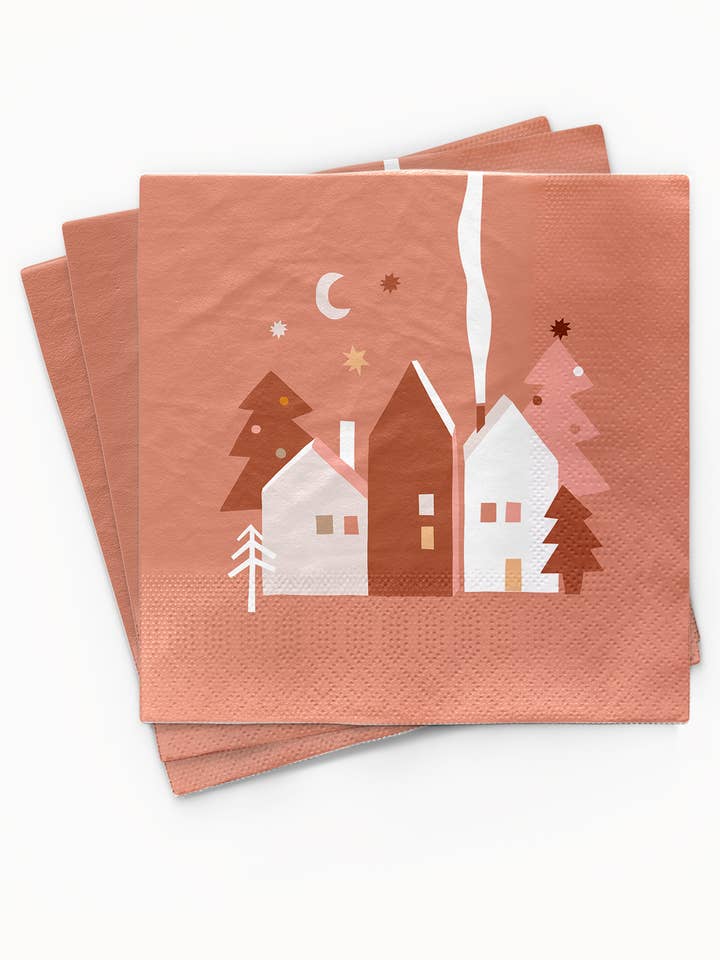 Serviette - Winterhäuser for wholesale by chic.mic