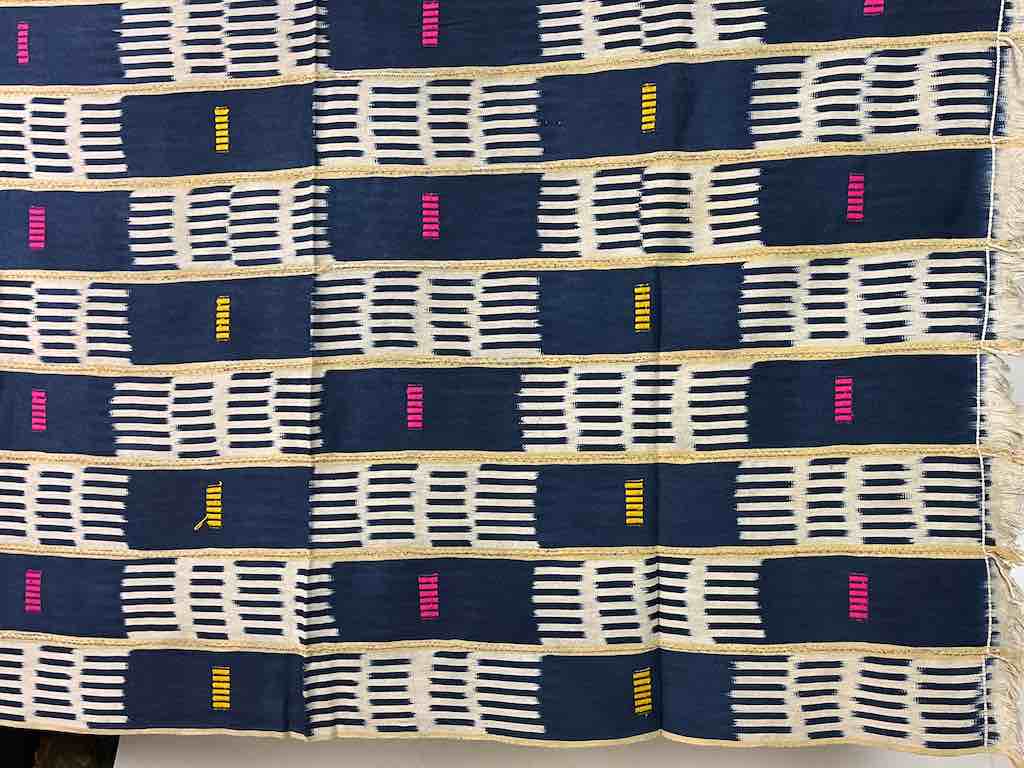 The Niger Bend - Wholesale Tapestry/Textile - Vintage Baule African Cloth Textile "Wrapper" | 58 x 42"6