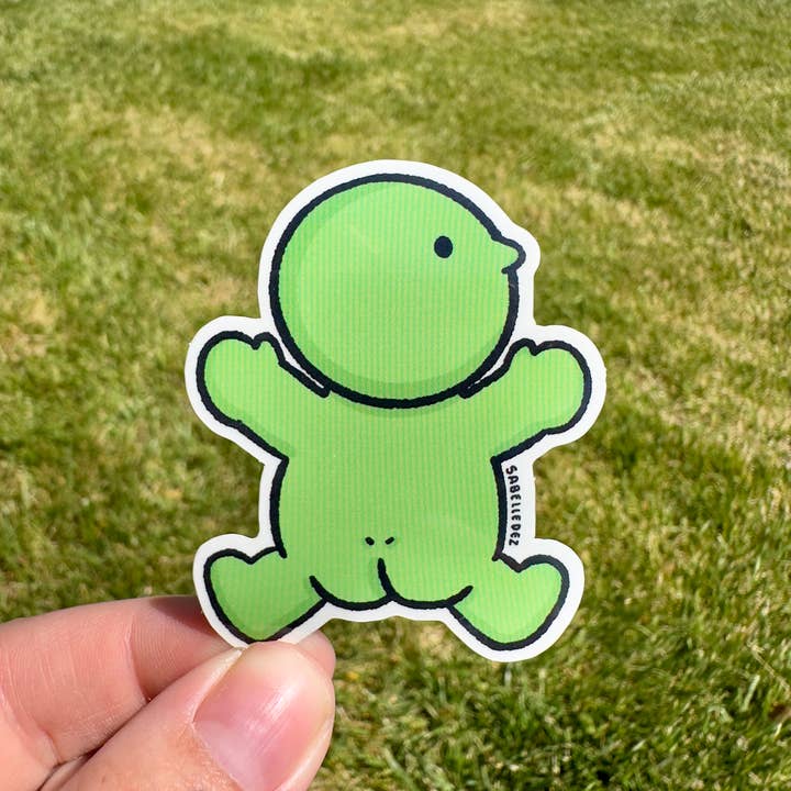 SabelleDez - Wholesale Phone & Laptop Stickers - Smiski Splat Sticker | Transparent Sticker | Weatherproof