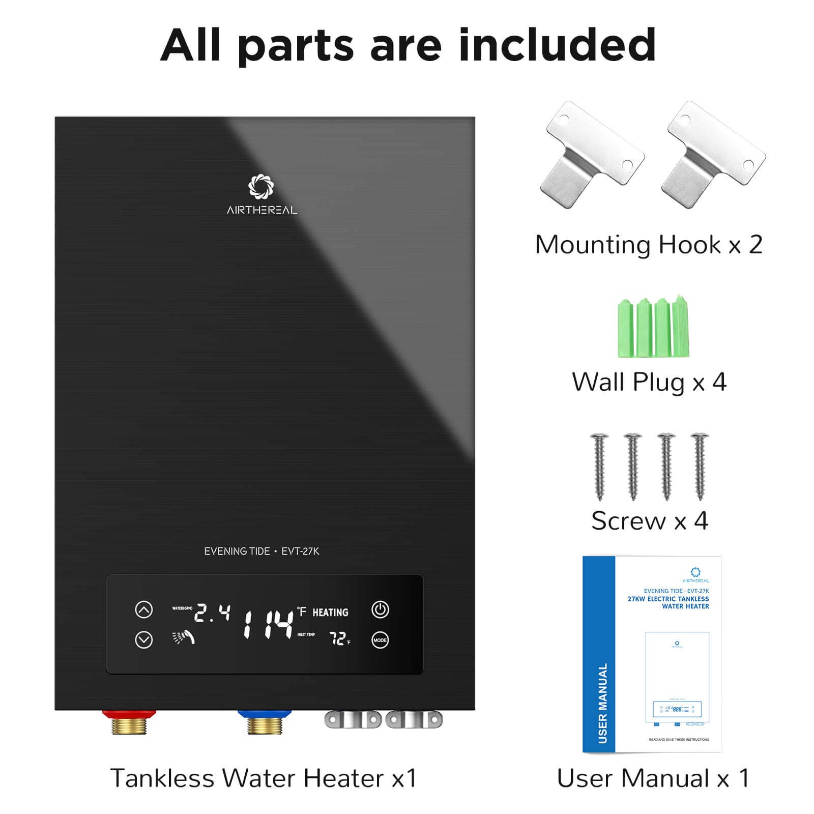 Airthereal - Vente Appareils électroménagers - Chauffe-eau électrique sans réservoir de 27 kW9