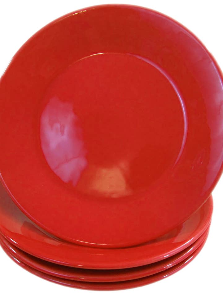 Steingut Beilagenteller, Solid Red für den Großhandel von Le Souk Ceramique and Le Souk Olivique