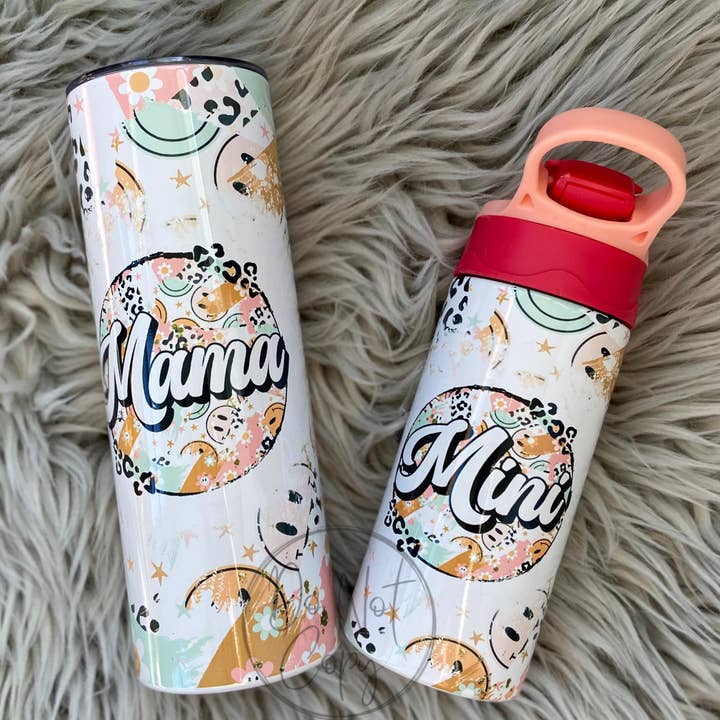 Mini & Me Happy Mama Mini Tumbler Set for wholesale by Antisocial Designs