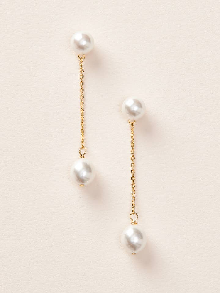 Maggie Pearl Earrings for wholesale by Dareth Colburn Designs