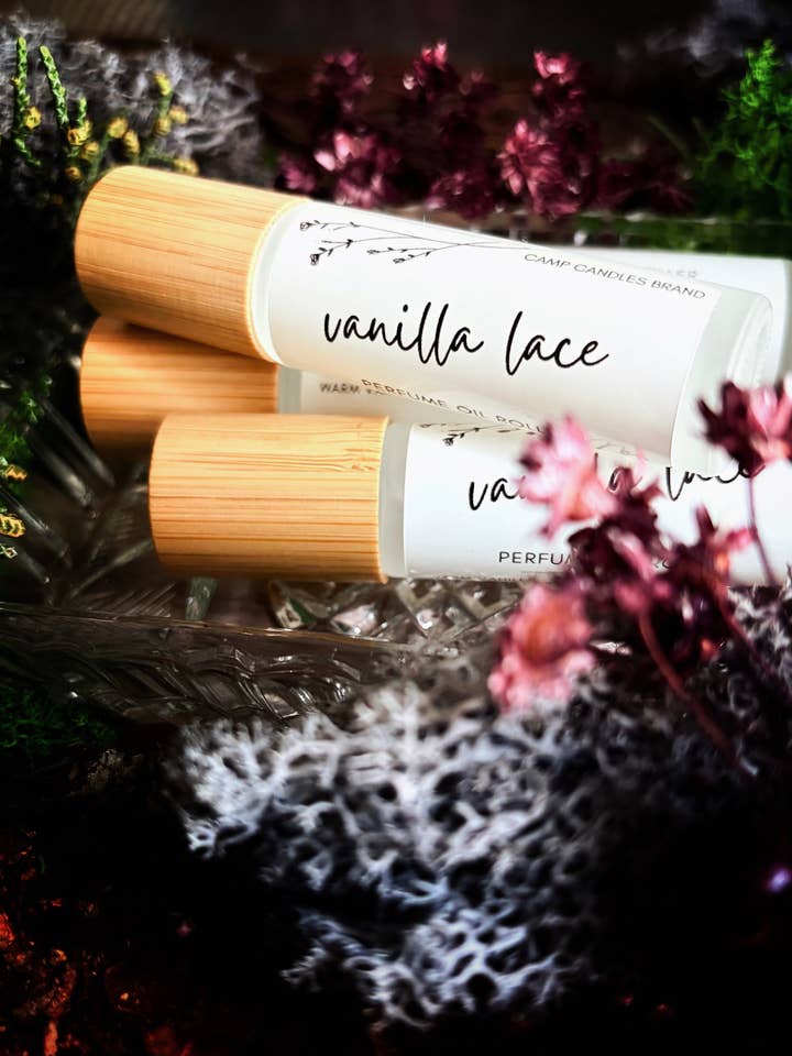 Vanilla Lace Perfume Roller for wholesale by Camp Candles