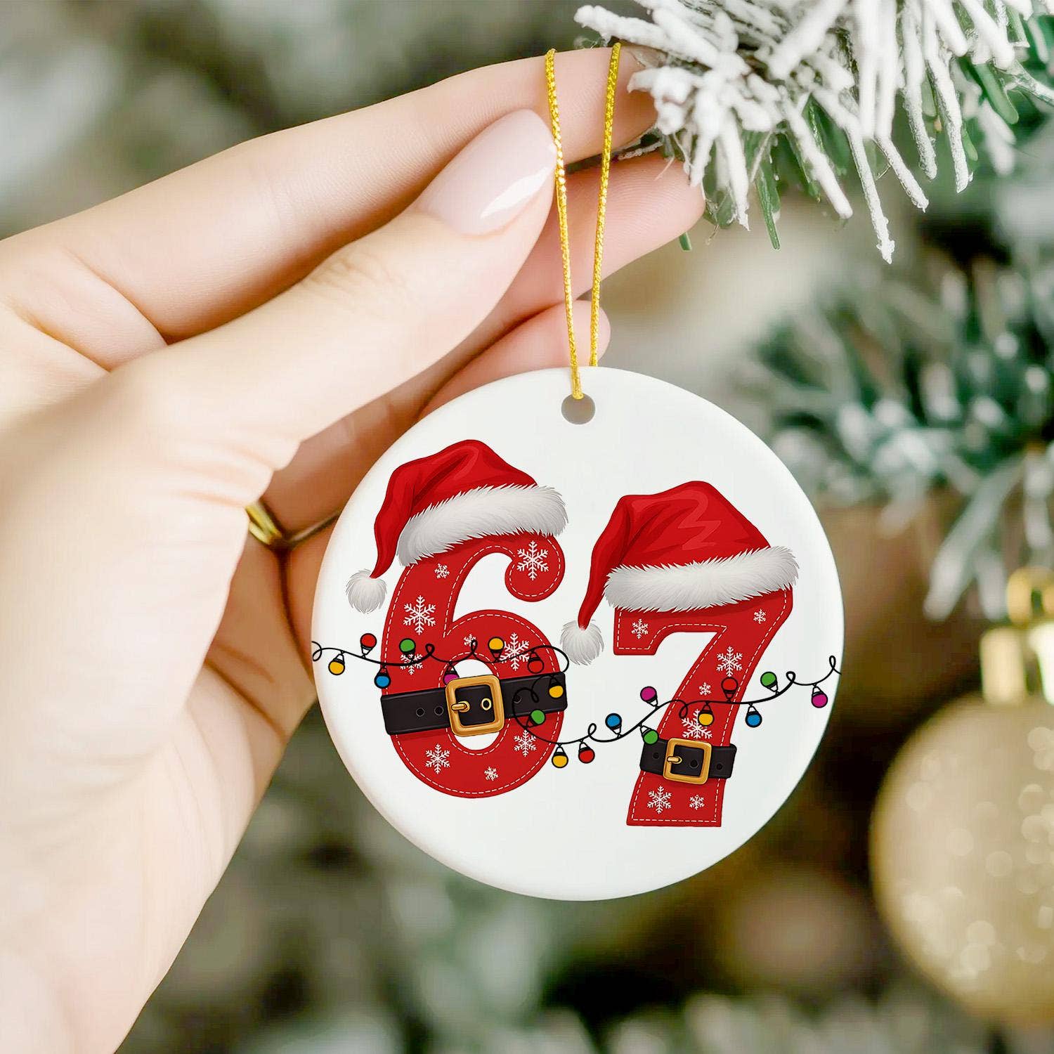 Embrova - Wholesale Ornament - Six Seven Christmas Ornament, Funny Gen Alpha Humor Ornament5