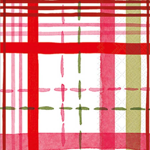 Paper Guest Towels Pk/16 Merry Berry Plaid Christmas for wholesale by Boston International