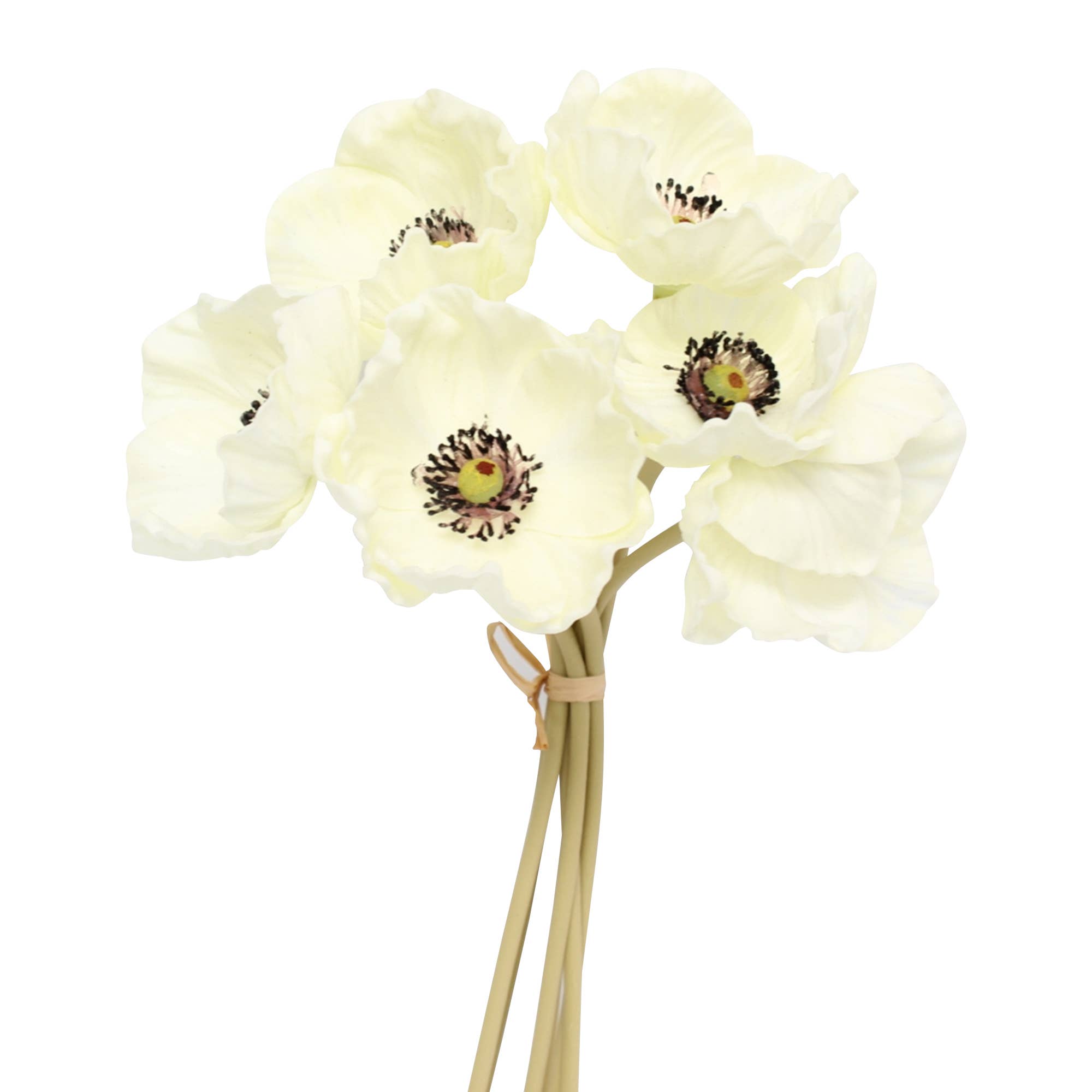 Angel Isabella - Wholesale Artificial Flowers - 11" Real Touch Poppy-6 stems per bundle4