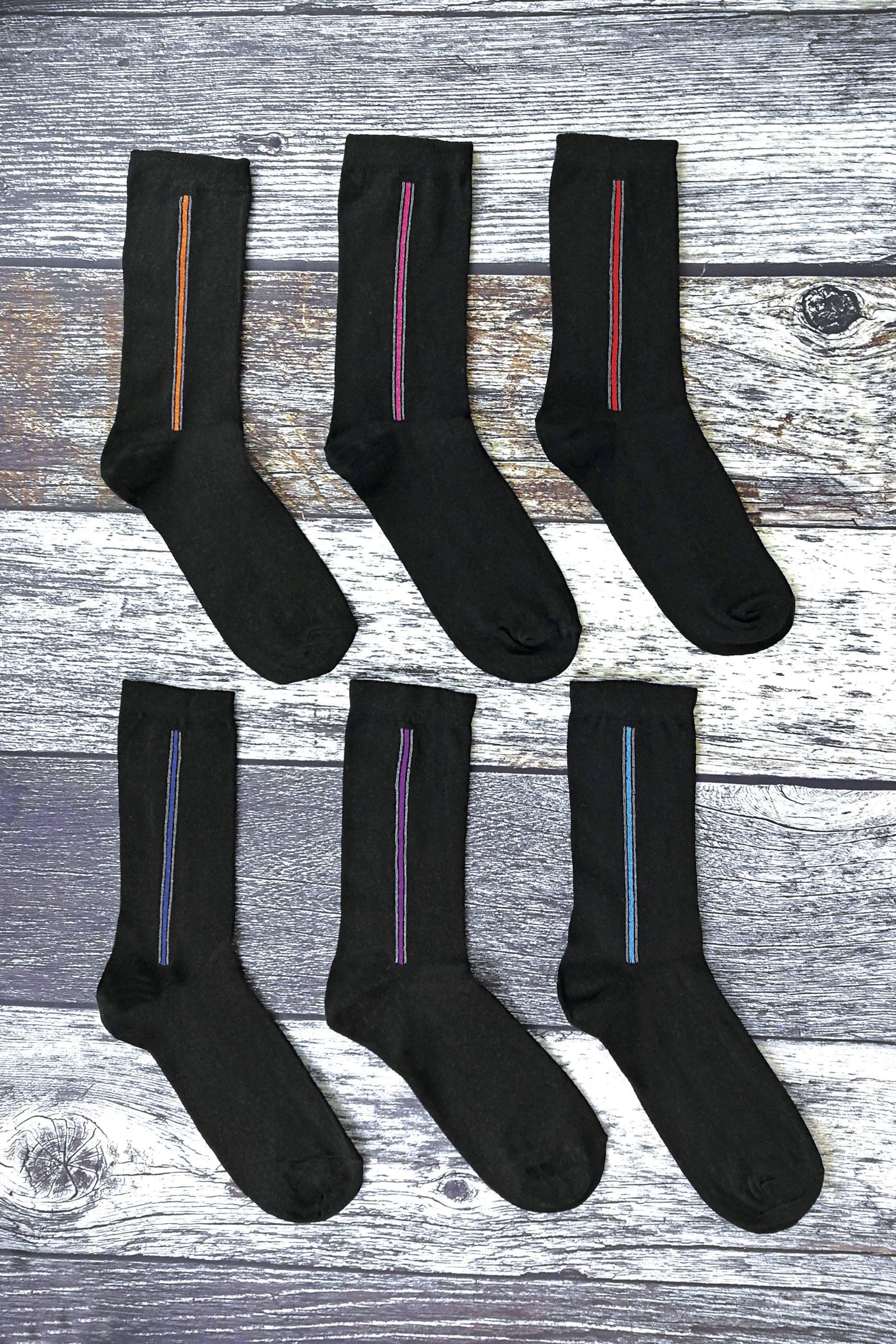 Pontivia Commerce – wholesale Socks – Men's – 6 pairs mens formal patterned coloured dress cotton socks1