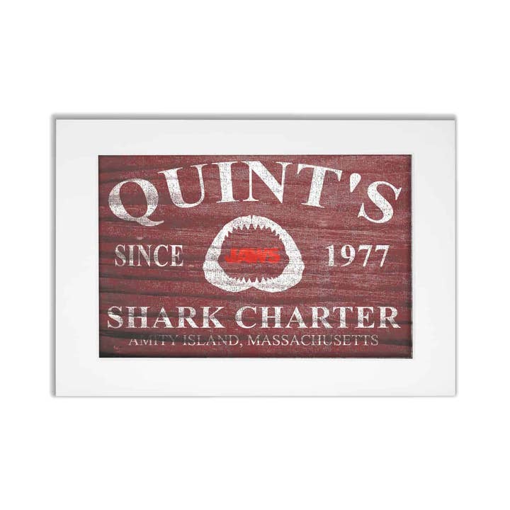 Jaws Quint's Framed Poster Art for wholesale by memory Box