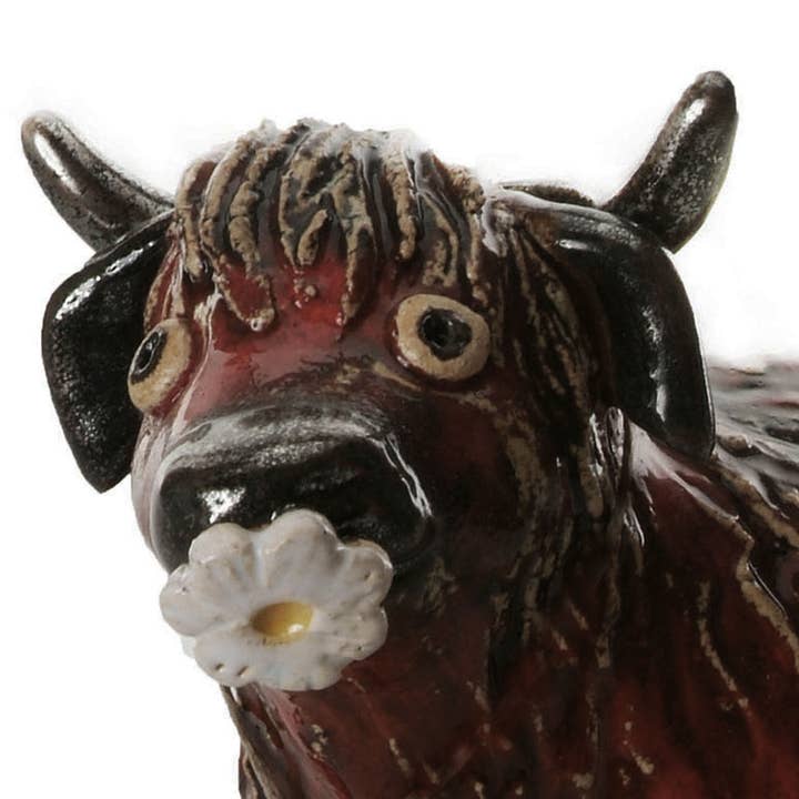 Enigma Supplies – wholesale Dekorativ statyett – Ko med blomma keramisk figur | Olika färger23