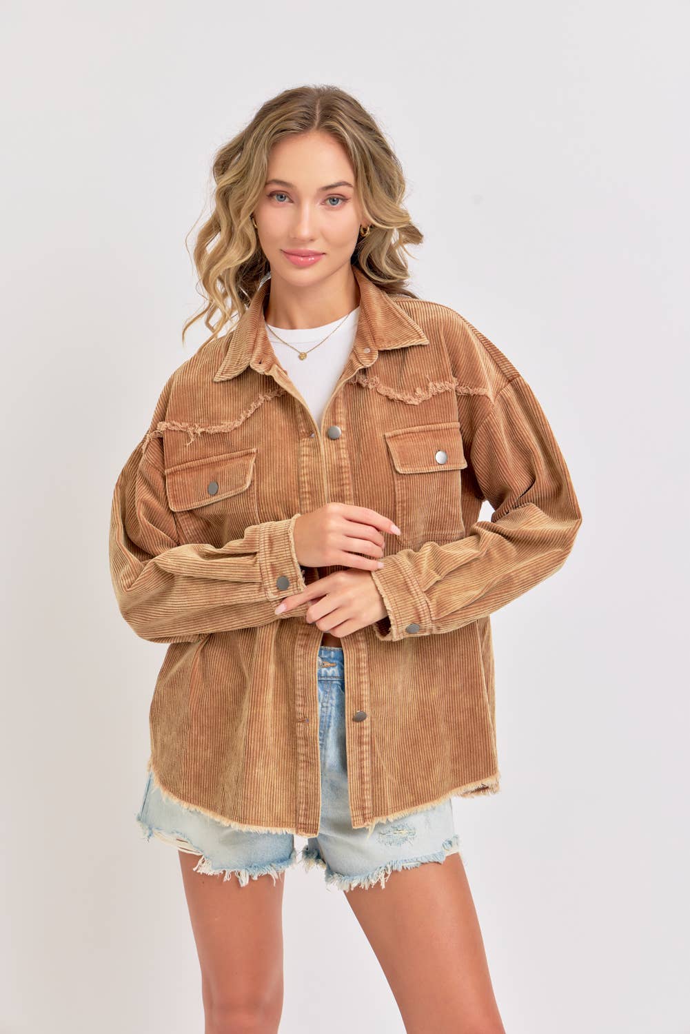 Sweet Lovely by Jen - Wholesale Shirt Jacket/Shacket - Women's -  CORDUROY SHACKET MINERAL WASHED COWBOY WESTERN COMBINED34