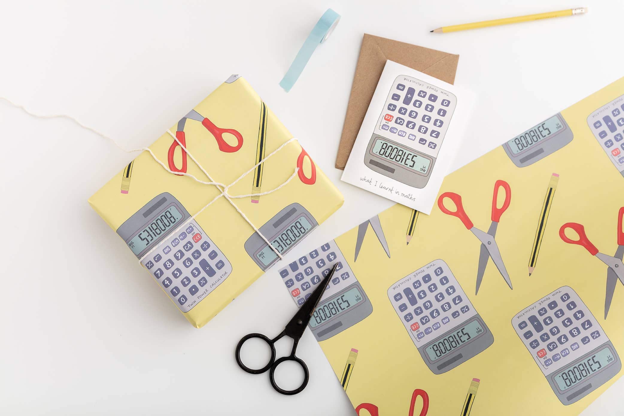 You've Got Pen On Your Face – Großhandel Geschenkpapier in Bögen – Boobies Calculator Geschenkpapier | Geschenkpapier | Basteln2