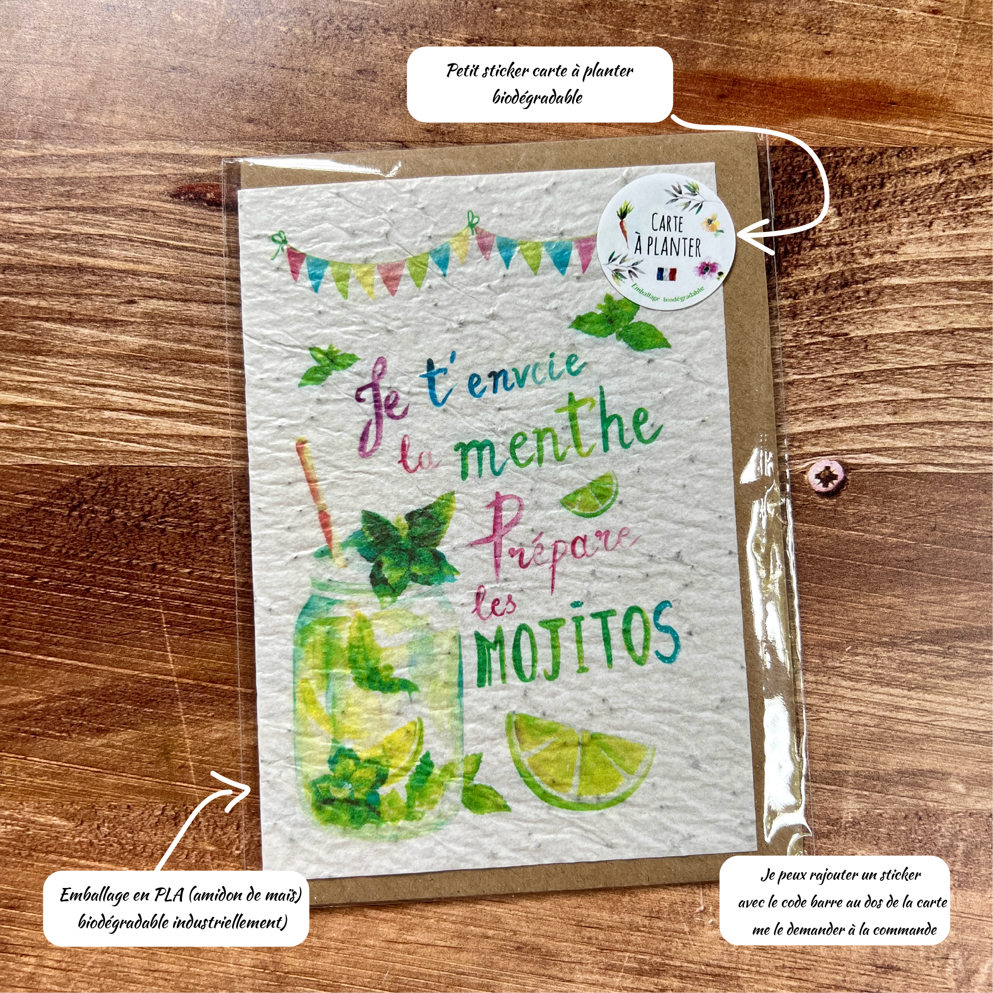 Les cartes de Lulu – wholesale Everyday greeting card – Honey Seed Bee Planting Cards1