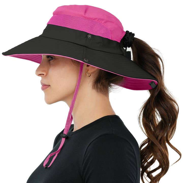 GearTOP - Wholesale Bucket hat – Women's - Navigator Ponytail Series Sun Protection Hat with UPF 50+ - Women Bucket Hats with UV Protection for Hiking Beach Hats1